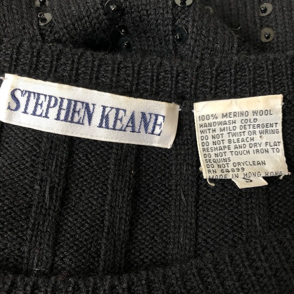 Vintage Stephen Keane Merino Wool Sequin Sweater - Picture 6 of 6